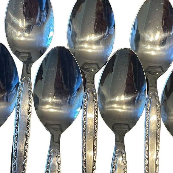 Rogers Ensenada Scroll Stainless Flatware Set 50 Pc‎ Service for 8 Vintage - Picture 3 of 12